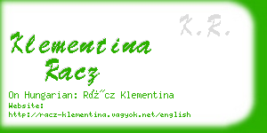 klementina racz business card